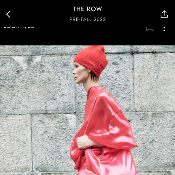 The Row Nidhi Wool-Cashmere Red Beanie - Picture 5 of 5